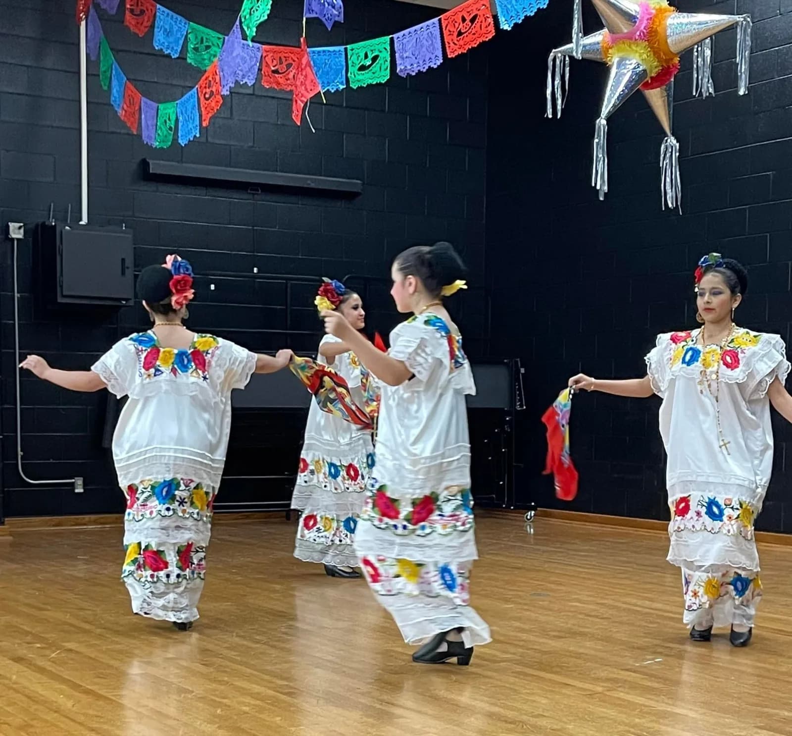 Rehearsal under the papel picado